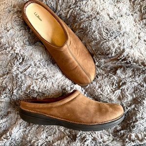 LL Bean leather slip ons